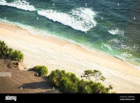 View From Above Stunning Aerial View Of A Beautiful Wild Beach Bathed