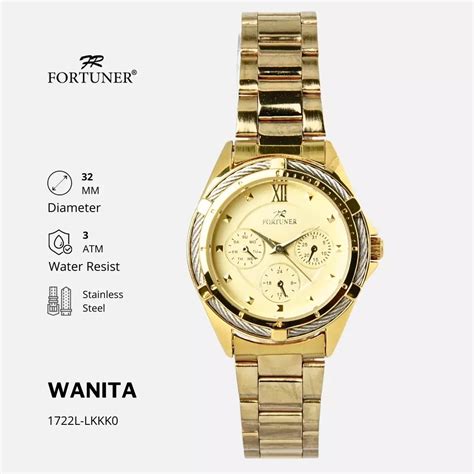 Jual Fortuner Watch Fortuner Jam Tangan Analog Wanita Kasual Tahan Air