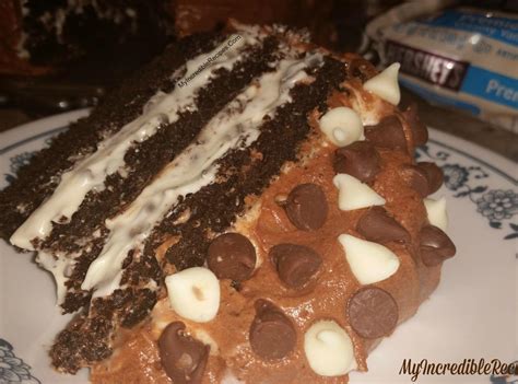 Hersheys Chocolate Cake With Cream Cheese Filling And Chocolate Cream Cheese Buttercream Recipe