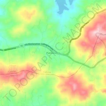 Mapa Topogr Fico Puentetierra Altitude Relevo