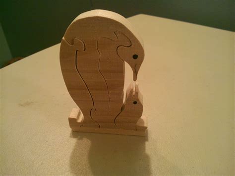 Puzzle Pingouin Wood Carving Faces Wood Toys Scroll Saw Patterns