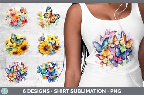 Watercolor Butterfly Stickers Round Graphic By Enliven Designs