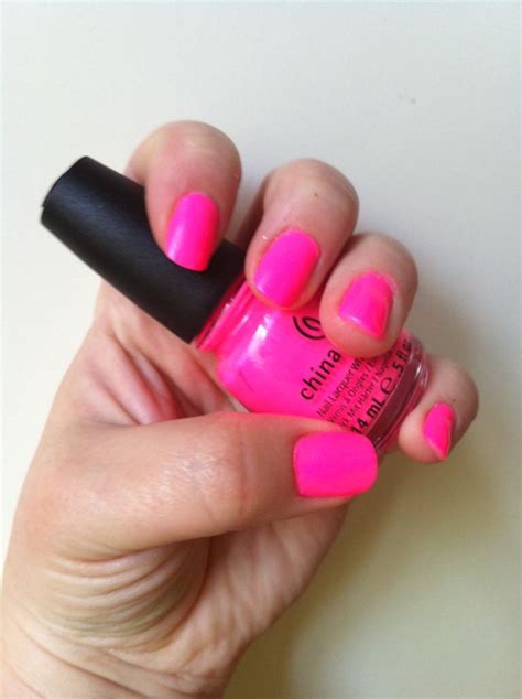 Beautyandbrains007 Shocking Pink Neonchina Glaze Nail Polish