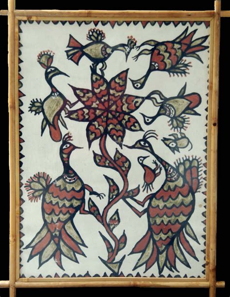 Madhubani Art, Madhubani Painting, Folk Art Painting, Acrylic Painting ...