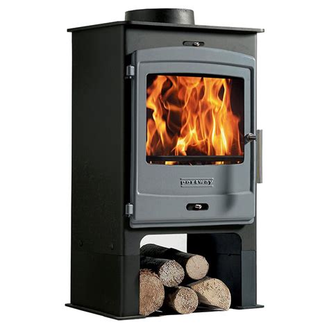 Portway Stoves Contemporary Multifuel Stove Stoke Flame