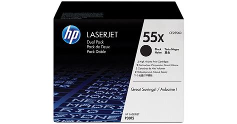 HP 55X High-Capacity Black LaserJet Toner Cartridge Dual CE255XD