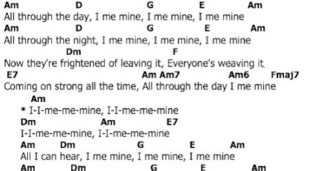 By The Himalaya Chords And Lyrics I Me Mine The Beatles