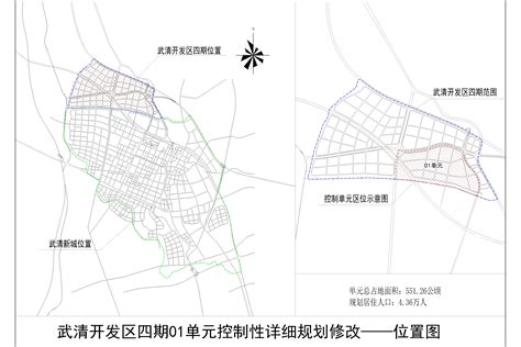 （武清区）关于天津市武清区开发区四期01单元 控制性详细规划的公布规划公布天津市规划和自然资源局