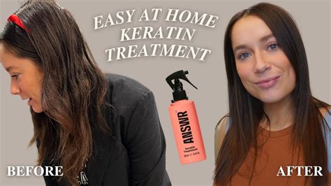 How To At Home Keratin Treatment Step By Step For Smooth Shiny Hair Youtube