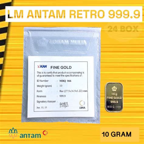 Jual Lm Antm Retro Gr Bersertifikat Logam Mulia Antam