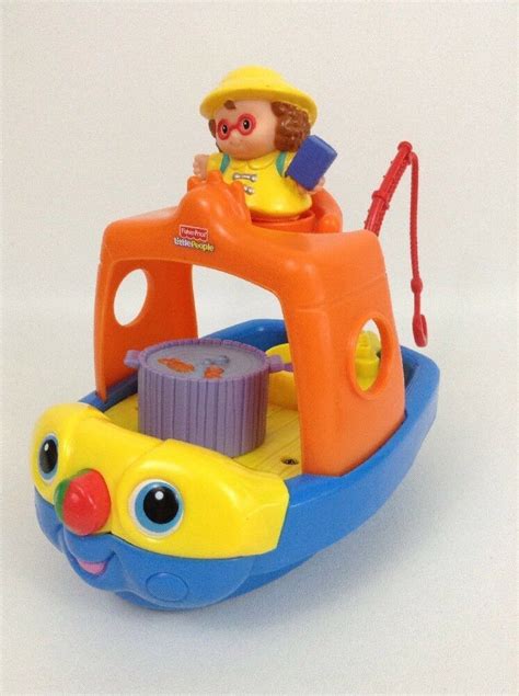 Fisher Price Little People Talking Sail N Float Fishing Boat Toy W