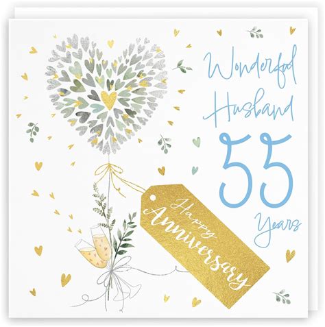 My Husband 55th Wedding Anniversary Card On Our Emerald Anniversary