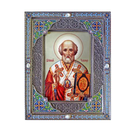 Икона в серебряном окладе №10 "Николай Чудотворец"