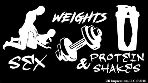 Amazon Sex Weights Protein Shakes Funny Decal Vinyl Sticker