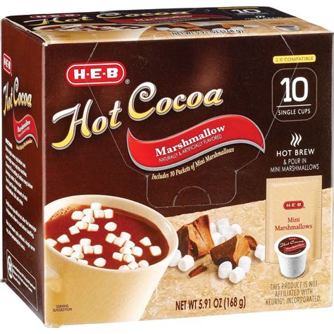 H E B Hot Cocoa With Marshmallows Single Serve Cups Shop Cocoa At H E B