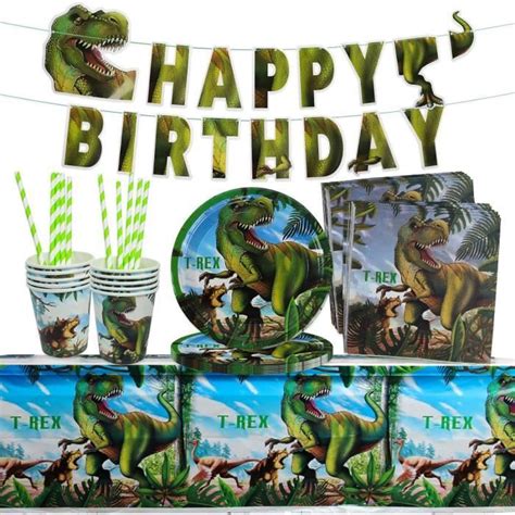 Set de Décorations de Fête Dinosaure 52 pièces pour l anniversaire d