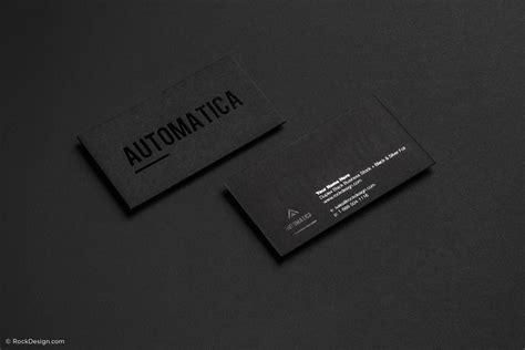 Free high-end black business card template | RockDesign.com