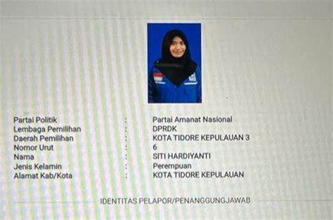 DPD PAN Kota Tidore Mengaku Berkas Milik Siti Hardiyanti Palsu