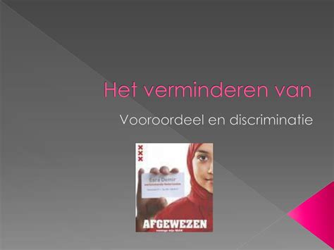 Ppt Verminderen Van Vooroordeel En Discriminatie Powerpoint