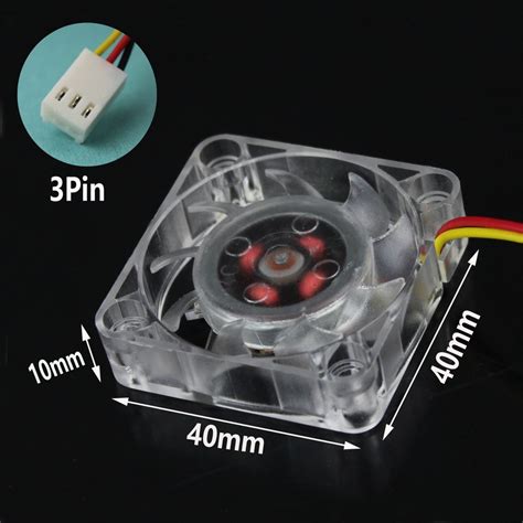 Gdstime Pcs Transparent Blue Mini Mm Led V Pin Computer