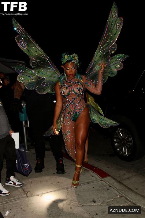 Megan Thee Stallion Sexy Seen Showing Off Her Hot Body At Her Halloween Party In Los Angeles
