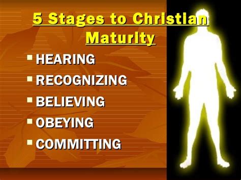 5 Stages To Christian Maturity