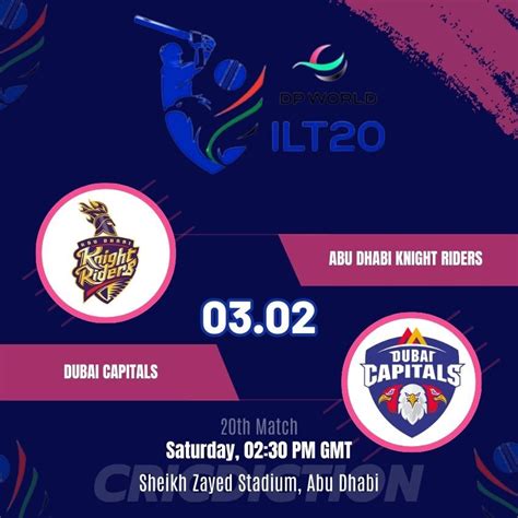 Match Preview Abu Dhabi Knight Riders Vs Dubai Capitals ILT20 2024