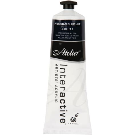 Atelier Interactive Acrylic Paint S1 80ml Prussian Blue Hue OfficeMax NZ