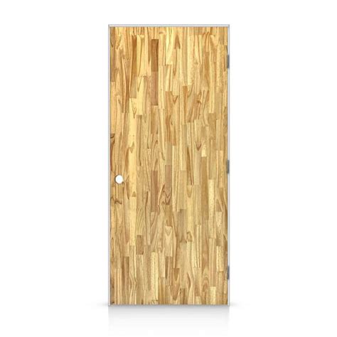 CALHOME 30 In X 80 In Flush Left Handed Hollow Core Weather Oak