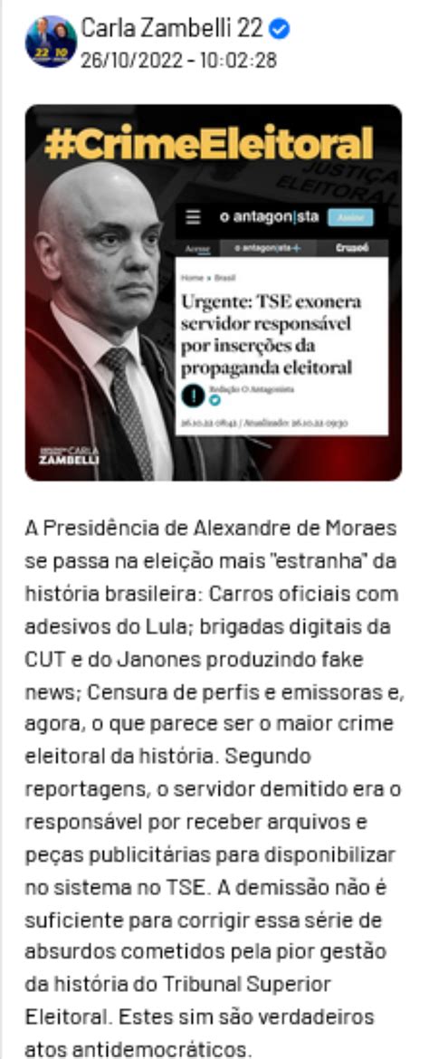 Como Pol Ticos Reagiram Exonera O De Assessor Do Tse Nas Redes Sociais