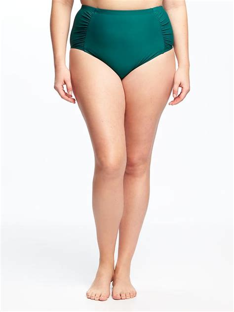 High Waist Plus Size Ruched Bikini Bottoms Old Navy