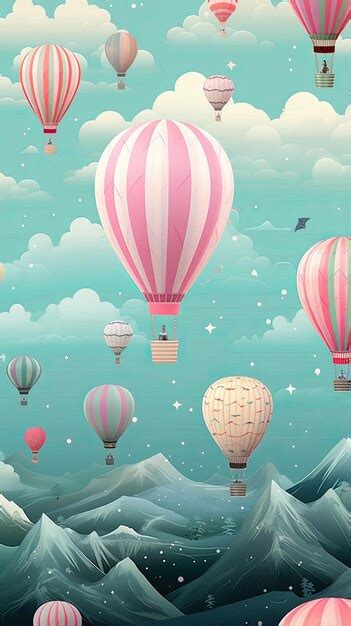 Premium Photo Whimsical Colorful Hot Air Balloons Wallpaper For The Phone