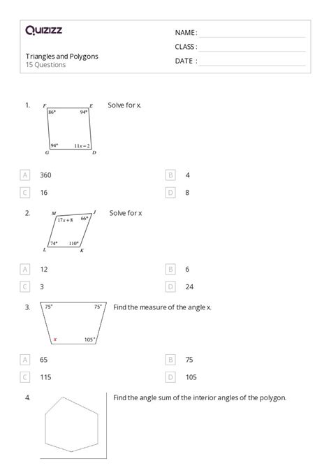 50 Regular And Irregular Polygons Worksheets For 10th Class On Worksheets Library