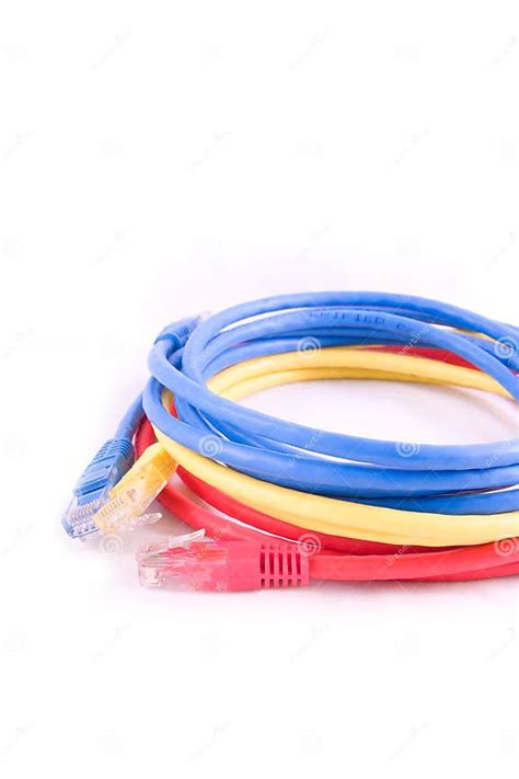 Network Cable Patch Cord Stock Photo Image Of Router 36442900