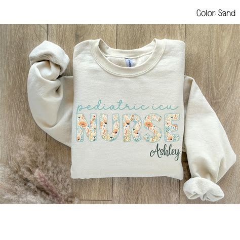 Custom Pediatric Icu Nurse Sweatshirt Peds Nurse Sweatshirts