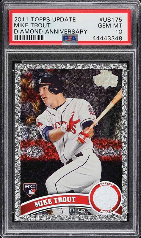 2011 Topps Update Diamond Mike Trout ROOKIE RC US175 PSA 10 GEM MINT