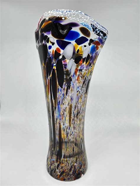 Polychrome Murano Glass Vase For Sale At 1stDibs