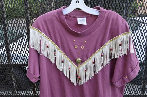 Fringe Rodeo Tunic Western Shirt Retro 80s Native American Etsy