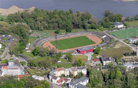 Luftbild Frankfurt Oder Sportstätten Gelände der Arena des Stadion