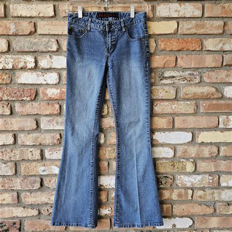 Women S Mudd Jeans Y2K Low Rise Flares Classic 5 Depop