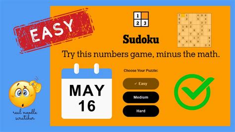 Sudoku For Beginners Step By Step Solve New York Times 16 May 2023