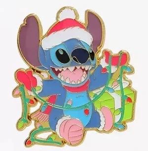 87489 Stitch With Holiday Lights Hot Topic Stitch Character Holiday Blind Box Loungefly