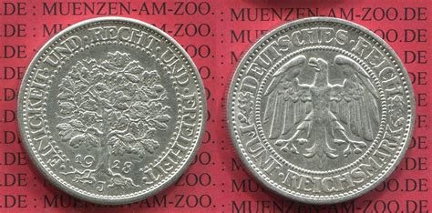 Weimarer Republik Deutsches Reich 5 Mark Kursmünze Silber Weimarer