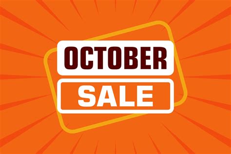 October Sale Labels Banners Design Festive Template Can Be Used For