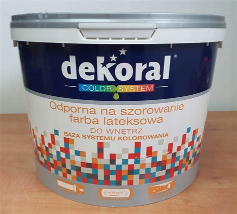 DEKORAL Odporna Na Szorowanie Farba Lateksowa 10L 9006505510