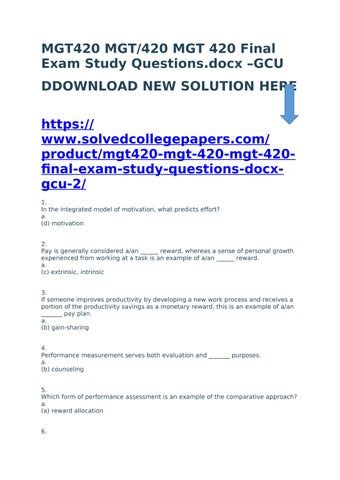 Mgt Mgt Mgt Final Exam Study Questions Docx Gcu By David