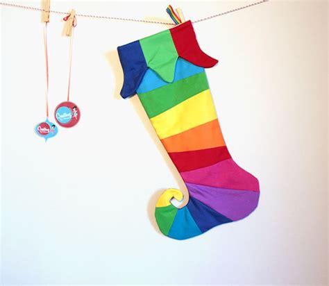 Rainbow Christmas Stocking Elf Stockings Made To Order