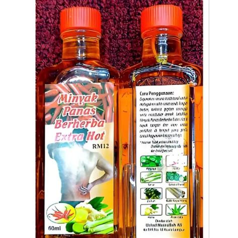 60ML Minyk Pans Berherba Extra Hot Oik Message Oil Shopee Malaysia