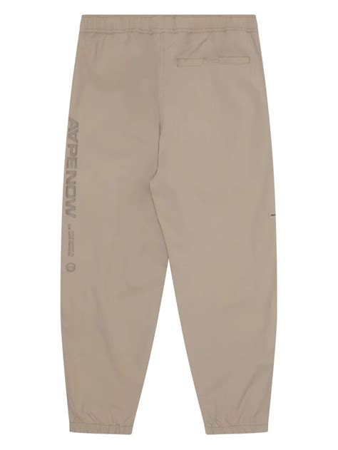 Aape By A Bathing Ape Logo appliqué Cargo Trousers In Nude ModeSens