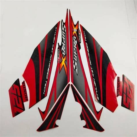 Jual Striping Sticker Lis Body Honda Supra X D Thn Merah